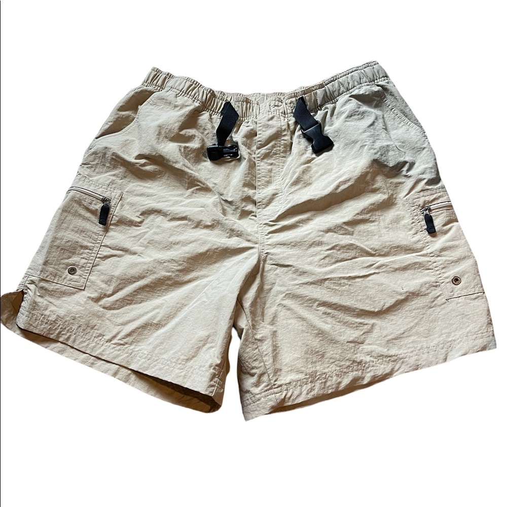 Vintage Cherokee Khaki cargo Swim trunks Size‎ L 36-3 8 with attached buck…